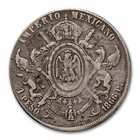 1866-pi Mexico Silver Peso Maximilian I Vf