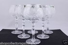 Set Of 6 Crystal Clear 24  Pro Hand Cut Wine Glasses - New