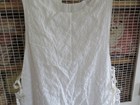 Adorable French Style Full Apron White W Ruffle So Romantic Victorian Cotton