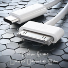 30-pin To Usb C Adapter Cable For Iphone  Ipad  Ipod     3ft  next-generation Data