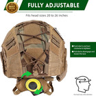Tactical Helmet With Headset 4in1 Adjustable Airsoft Military Gear Cover