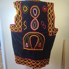 Handmade- Authentblack Embroidered Atoghu From Cameroon  Hand Embroidered 