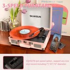 Bluetooth Record Player  3-speed Portable Turntable