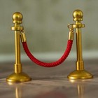 1 12 Scale Dollhouse Miniature Retractable Fence Red Rope Hotel Lobby Guardrail