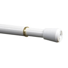 Mainstays Adjustable Spring Tension Curtain Rod 28-48 In White 7 16 Steel