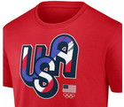 Team Usa Olympics T-shirt Red Adult Size Medium
