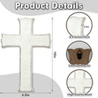 White Wooden Cross Wall Decor  Religious Cross Gifts With Hook On Hanging Wal   