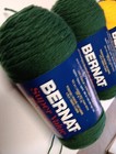 Lot Of 4 Bernat Super Value Colers  7oz Yarn Deep Sea Green Teal Heather Yellow 