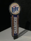 Miller Lite Vintage Acrylic Chargers Beer Tap Handle Bar Kegerator Lot Football