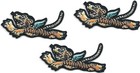 Flying Tigers Mascot Patch Good For Polo Breast Pocket Or Baseball Cap Lot Of 3