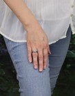 Sterling Silver Rainbow Moonstone Ring Size 5 Woman Teen Child Pinky