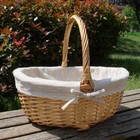 Wicker Basket Picnic Basket Gift Empty Oval Willow Woven Basket Easter Large Sto