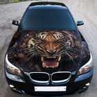 Angry Tiger Car Hood Wrap Decal Vinyl Sticker Full Color Graphic Fit Any Car 3m