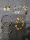 Disney Vintage Jewelry Set Of 6 Usa Bracelet Earrings Mickey Minnie Gold Tone