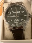 New Timberland Men   s Quartz Watch black Dial leather y121 S  Epson Caliber Nwt b
