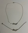 Tiffany   Co Sterling Silver Paloma Picasso Olive Leaf Necklace Bracelet Set
