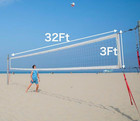 Professional Volleyball Net Outdoor Heavy Duty With Aircraft Steel Cable 32x3ft