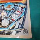 Vintage 90s Budweiser Motorcycle Biker Engine Poster- Sturgis - 1990 22 x29 