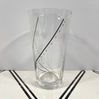 Vintage Midcentury Cocktail Martini Pitcher With Measuring Spout Glass Swirl B w