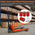 Pallet Jack Load Wheels 3  X 3 75  With Bearings - 2 Pair Replacement Set