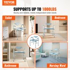 Vevor Raised Toilet Seat With Drop Arm 1000 Lbs Adjustable Height Commode Chair