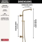 Delta Shower Column 6  Round Lumicoat Champagne Bronze-certified Refurbished