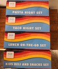 New Set Of 4 Aldi Kids Play Sets Deli   Snacks  Lunch  Taco Night  Pasta Night