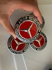 4 Pcs Set Wheel Center Hub Caps For Mercedes Benz Black Red Blue Silver 75mm Amg