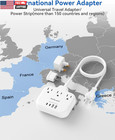 European Travel Plug Adapter  Us To European Plug Adapter With 3 American Outlet