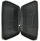 New Medium Black Genuine Leather Bible book Cover Case Zippered Organizer