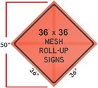 Orangegear   36  X 36  Mesh Traffic Sign  Cross Ribs   Steel Sign Stand Kit