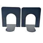 Bookends Black Metal Book End Set Of 2 Foam Bottom