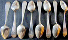 Lot Of  8 D  M  Tyler Coin Silver Teaspoons Boston Maker 115 Grams