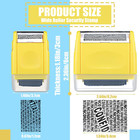 2-pack Identity Protection Roller Stamp With 4 Ink Refills  yellow 