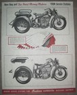 Indian Motorcycle 2x Poster Lot Dispatch Tow Service Station Advertising Hendee