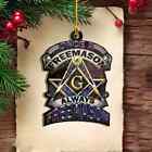 Masonic  Once A Mason Always A Mason Acrylic Plastic Christmas Tree Ornament