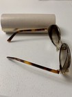 Authentic Jimmy Choo Andie Round Sunglasses Gold Silver Crystal Fabric Detailing