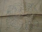 Vintage Pearl K Mcgown Primitive Hooked Chair Seat Pattern On Burlap