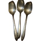 Antique Community Plate Silver Plate 8  Serving Spoons Lot Of 3 Very Worn   Read