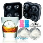1 8in Round Ice Balls Maker Tray Four Large Sphere Molds Cube Whiskey Cocktails