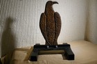 Rare Vintage Cast Iron Eagle Windmill Weight With Double Sided Features And Base