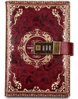 Diary With Lock For Men And Women Vintage Style Leather Journal Red Gold