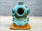 Anchor Diving Helmet Replica 1921 Deep Sea Diver Helmet With Wooden Base