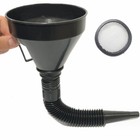 Gasoline Fuel Funnel With Handle Professional Removable Mesh Screen Filter