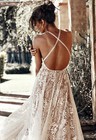 White ivory Lace Wedding Dress Beach Bridal Gown Custom Made 2 4 6 8 10 12 14  