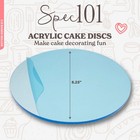 Spec101 Acrylic Cake Disc 8 25in 2 Pack - Round Acrylic Disc Set - 1 8in Thick
