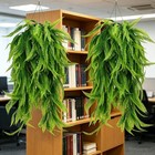 2pc Artificial Hanging Plant Flower Fake Fern Garland Outdoor Home Wedding Decor