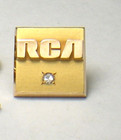      Rca Electronics Co  10k Emblem With A Real      Employee Service Award Tie Pin