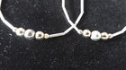 Lot Of 2 Vintage Silver   Gold Tone Beaded Bracelets     7        C Clasp