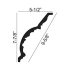 Outwater 7-7 8  X 96  Primed White Leaf Crown Moulding  2 Pack 